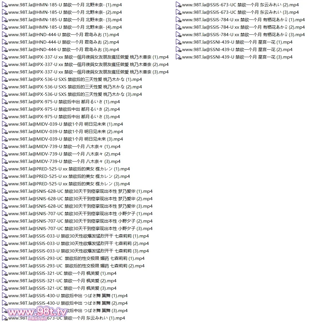 【整理】【115ED2K】禁欲后中出 日本AV 无码破解 肉戏片段整理剪辑集 【51V/78G/51配额】